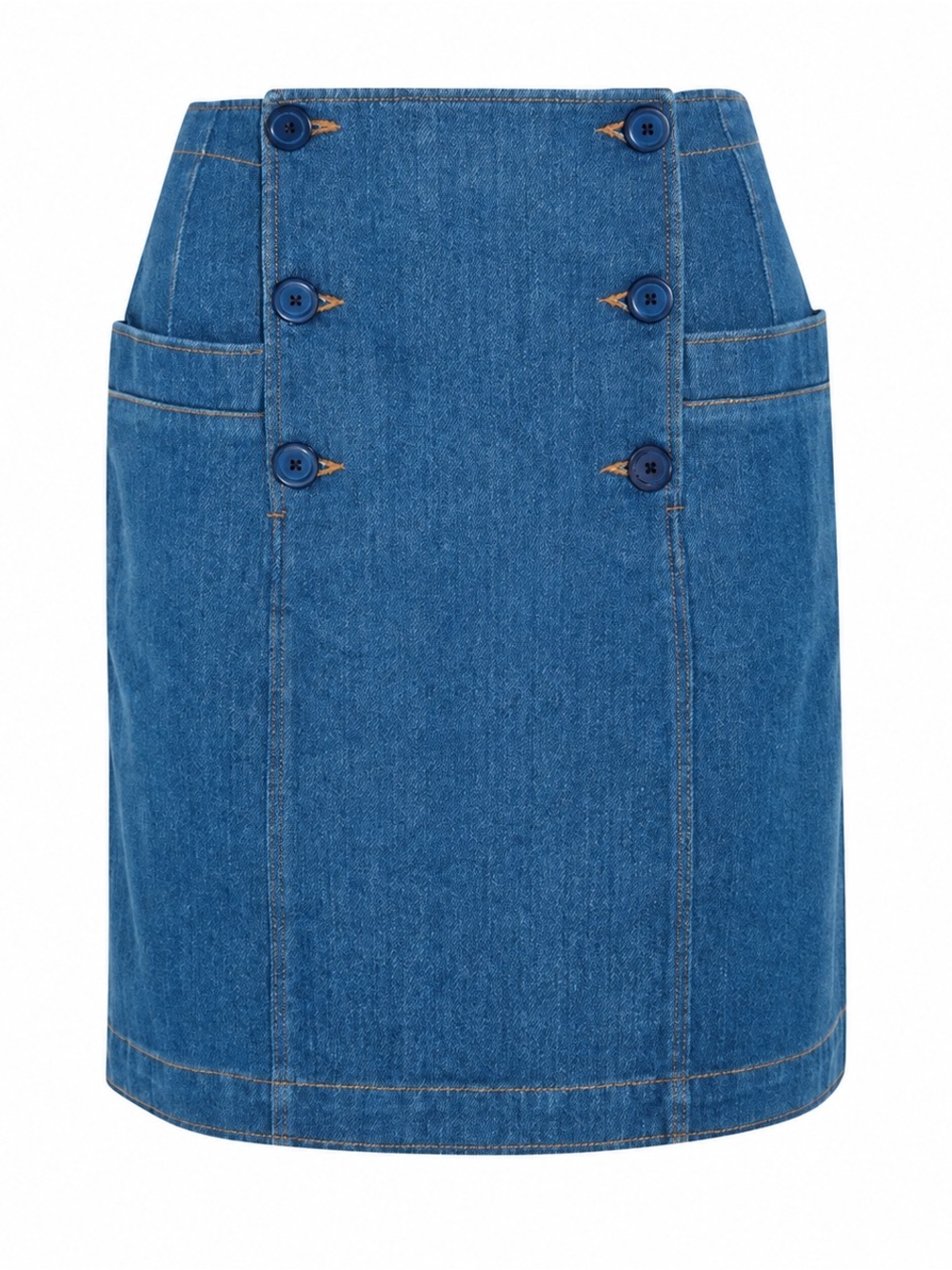 A.P.C. boat skirt denim mini cotton classic nautical french size FR 40 / US 8